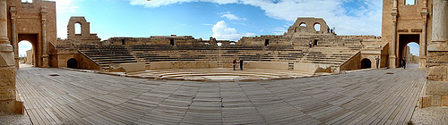 panoramica Sabratha teatro romano Libia 14 Libya Sabratha Roman theater ليبيا صبراتة المسرح الروماني