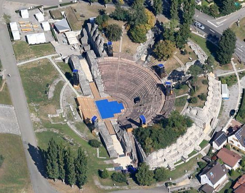 Las ruinas romanas de Augusta Raurica en los mapas de Turismo Google