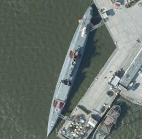 Submarino ruso U-461 en los mapas de Turismo Google
