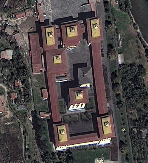 Monasterio-fortaleza tashichoedzong en los mapas de Turismo Google